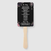 Gotische bruiloft programma Hand Fan Handwaaier (Achterkant)