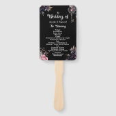 Gotische bruiloft programma Hand Fan Handwaaier (Voorkant)
