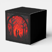 Gotische Bruiloft Romance Silhouet Bedankdoosjes (Achterkant)