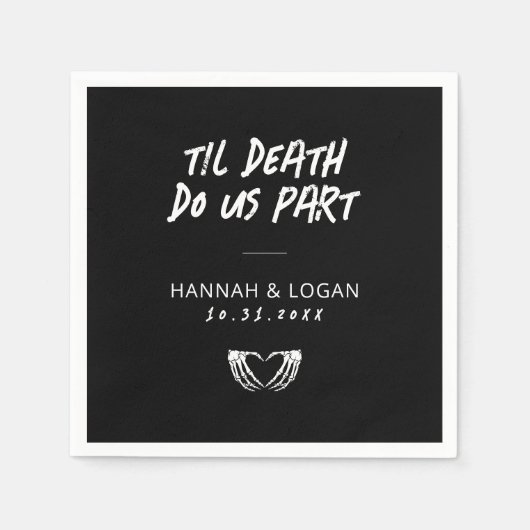 Gotische bruiloft servetten, Halloween bruiloft se Servet (Voorkant)