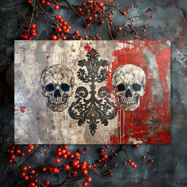  Gotische bruiloft skelet schedel decoupage Tissuepapier