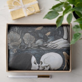 Gotische bruiloft Skelet Zeemeermin Schedel Decoup Tissuepapier (Geschenk)
