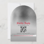Gotische bruiloft uitnodiging met QR-code (Achterkant)
