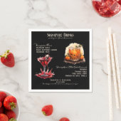 Gotische bruiloft Whimsigoth Signature Drinken Servet (Insitu)