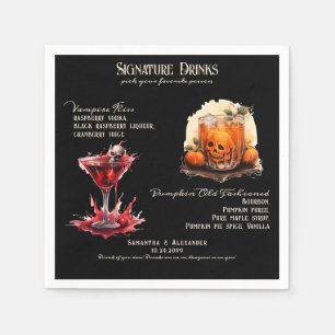 Gotische bruiloft Whimsigoth Signature Drinken Servet