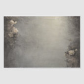 Gotische Chic Achtergrond met Witte Rozen Decoupag Tissuepapier (Voorkant)