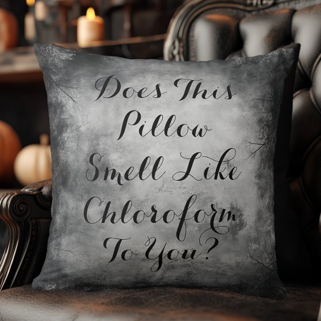 Gotische Chloroform Grappige Halloween Kussen (Funny Halloween Throw Pillow)
