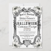 Gotische Classic Halloween Kostuumfeest Kaart (Voorkant)