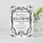 Gotische Classic Halloween Kostuumfeest Kaart (Staand voorkant)