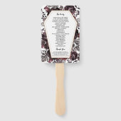 Gotische  Coffin HalloWedding Program Hand Handwaaier (Achterkant)