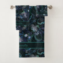 Gotische Cthulhu turquoise tent met bloemen