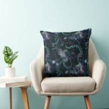 Gotische Cthulhu turquoise tent met bloemen