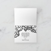 Gotische Dag van Dode Schedels Bruid & Bruidegom Bedankkaart (Binnen)