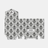 Gotische Damask Pattern Skull Halloween Bedankdoosjes (Uitgevouwen)