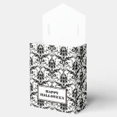 Gotische Damask Pattern Skull Halloween Bedankdoosjes (Geopend)