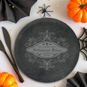 Gotische Decoratieve Macabre Banner Halloween Part Papieren Bordje