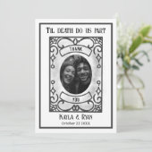 Gotische Donker en Moody Bruiloft Bedankkaart (Staand voorkant)