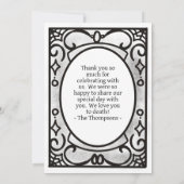 Gotische Donker en Moody Bruiloft Bedankkaart (Achterkant)