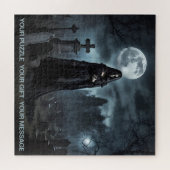 Gotische donkere begraafplaats legpuzzel (Horizontaal)