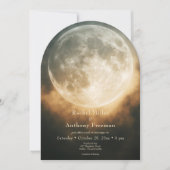 Gotische Donkere Volle Maan Boog Huwelijk Tweezijd Kaart (Voorkant)