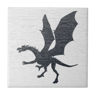 Gotische Draak Silhouet Tegeltje