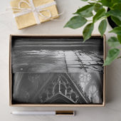 Gotische Drip: Zwart & Wit Kathedraal Decoupage Tissuepapier (Geschenk)