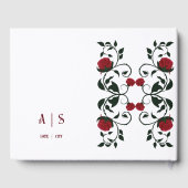 Gotische druipende rode rozen Moody bruiloft Gastenboek (Achterkant)