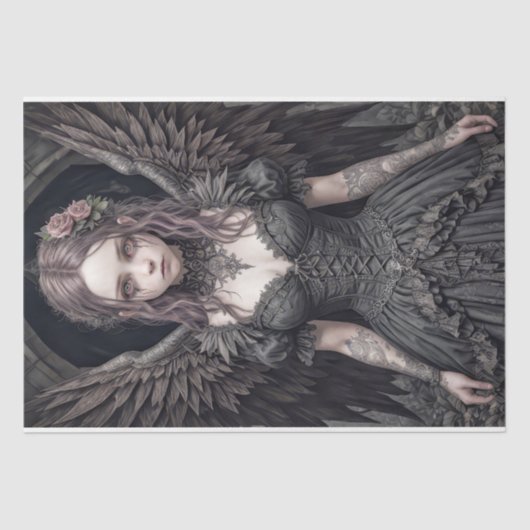 Gotische Engel: Sophia - Decoupage - Tissuepapier (Voorkant)