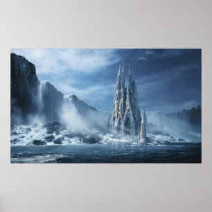 Gotische fantasie of expiatoire tempel poster