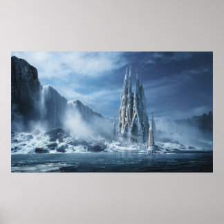 Gotische fantasie of expiatoire tempel poster