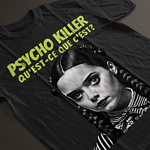 Gotische Film Noir Franse tekst grafisch T-shirt