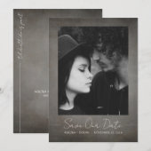 Gotische foto bruiloft Save the Date Kaart (Voorkant / Achterkant)