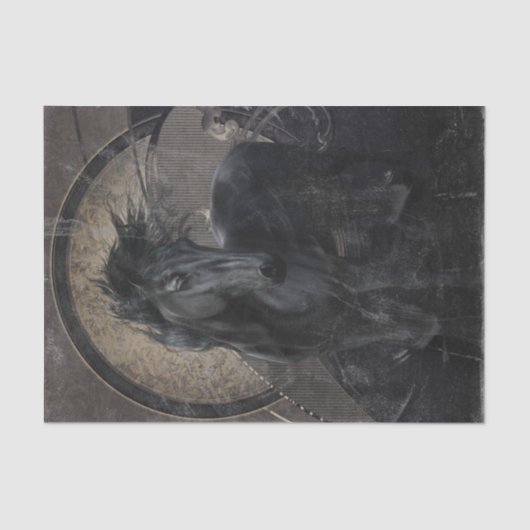 Gotische Friese Paard Tissuepapier (Voorkant)