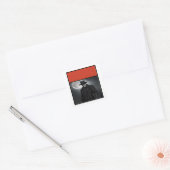 Gotische gentleman onder Volle Maan Sticker (Envelop)