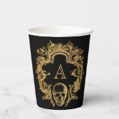 Gotische Glam | Papieren bekers | Zwart (Achterkant)