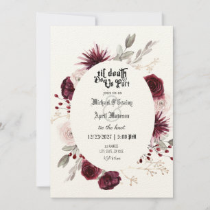 Gotische Gothic Dark bruiloft uitnodiging