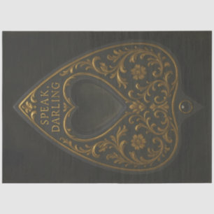 Gotische gouden planchette Spreek Darling Art Deco Tissuepapier