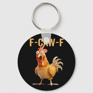 Gotische grappige humor kraai F kraai F stijl Sleutelhanger