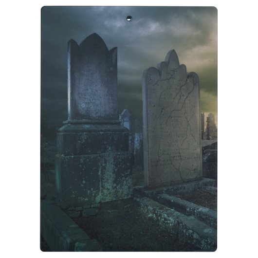 Gotische Graveyard Clip Board Klembord (Achterkant)