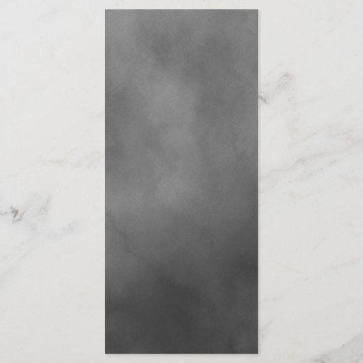 Gotische grijze middeleeuwse zwarte sierlijke kant menu (Achterkant)