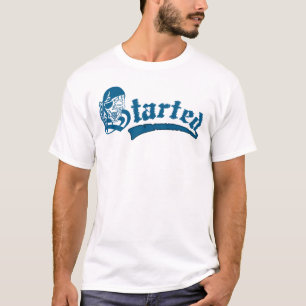 Gotische grunge begon schedel t-shirt