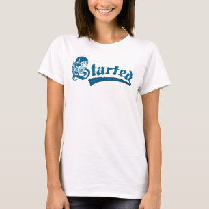 Gotische grunge begon schedel  t-shirt