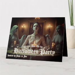 Gotische Halloween banket in kaarslicht Kaart