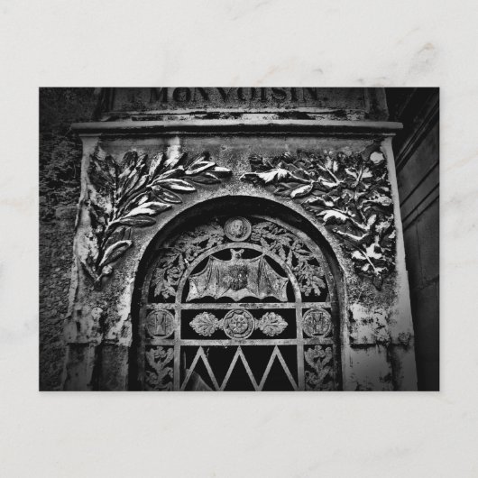 Gotische Halloween begraafplaats crypt vleermuis Briefkaart (Voorkant)