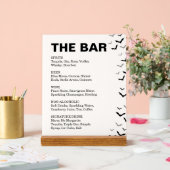 Gotische Halloween Black en Bourgondische bruiloft Acryl Bord (Huwelijk)