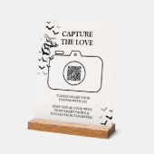 Gotische Halloween Black en Bourgondische bruiloft Acryl Bord (Hoek)