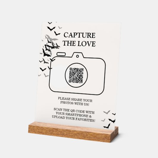 Gotische Halloween Black en Bourgondische bruiloft Acryl Bord (Hoek)