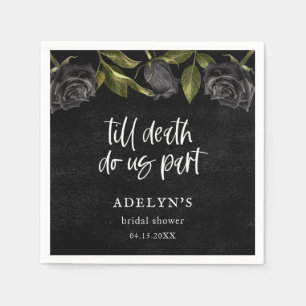 Gotische Halloween Bloem Bruiloftsborrel  Servet