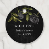 Gotische Halloween Bruidsdouche Bedankjes Labels (Voorkant)