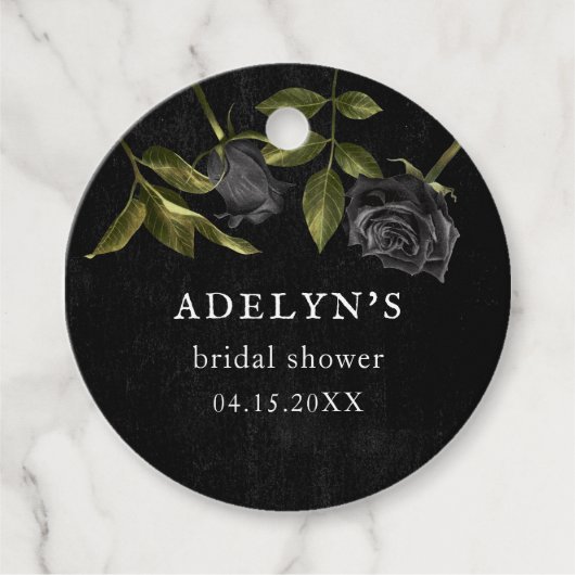 Gotische Halloween Bruidsfeest Bedankjes Labels (Voorkant)